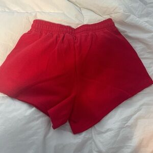 Comfrt Red Waffle Shorts